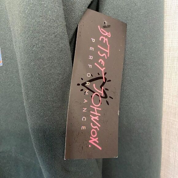 Betsey Johnson Stay Wild Sweatshirt Womens Small Gold Green Pullover Athleisure - Picture 6 of 7